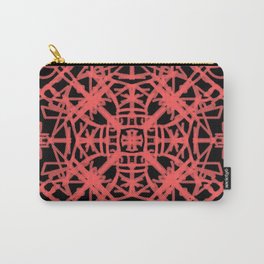 Hot Coral Crochet  Carry-All Pouch