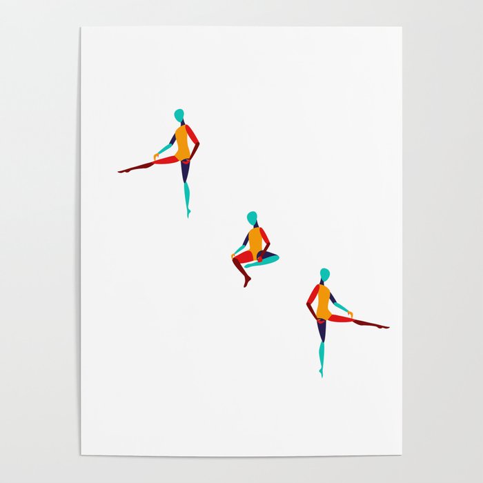 Modern minimal human art print Poster