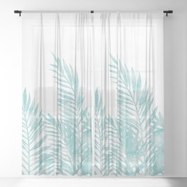 Palm Leaves Island Paradise Sheer Curtain