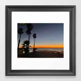 cali sunset Framed Art Print