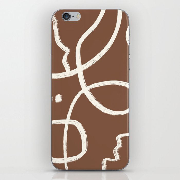 Lines Flow - Mid Century Modern Abstract Ar iPhone Skin