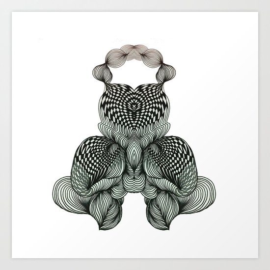 Transformation of Black&White No.1 Art Print