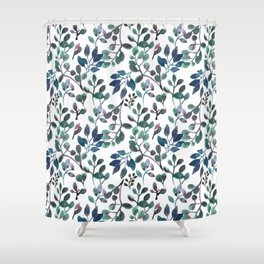 Jade And Succulent Watercolor Plant Pattern Shower Curtain By Pemberleyjones Society6