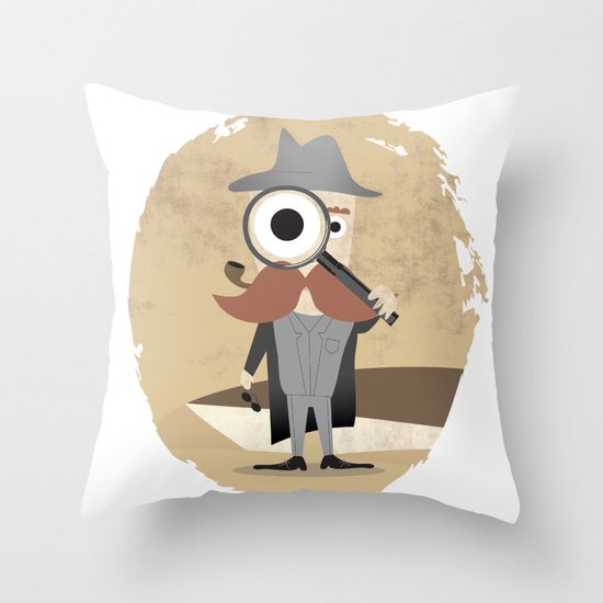Mr. Detective Throw Pillow