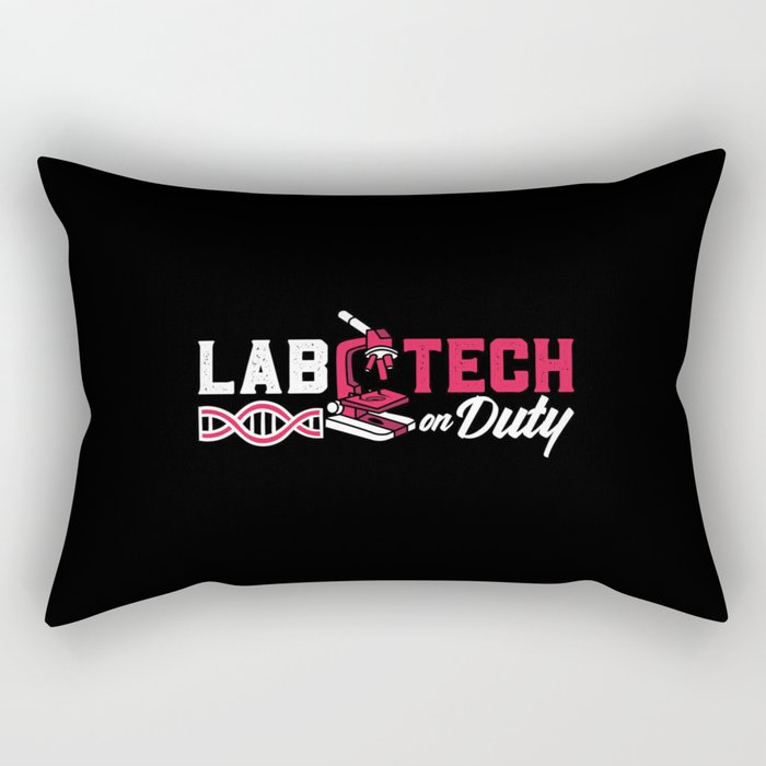 Lab Tech On Duty Laboratory Technician Science Rectangular Pillow