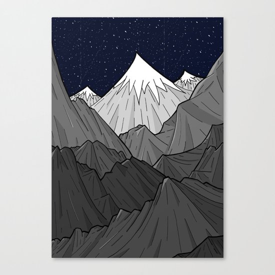 The Dark Grey Mountains Canvas Print