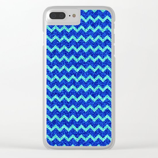 Chevron Glitter Pattern 06 Clear iPhone Case