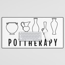 Pottery therapy, pottery gift pottery is my therapy Desk Mat