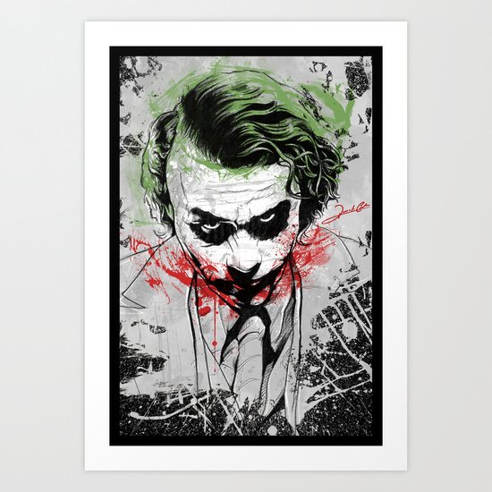 Joker - Heath Ledger Art Print