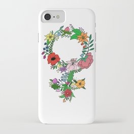 Feminist flower in color iPhone Case