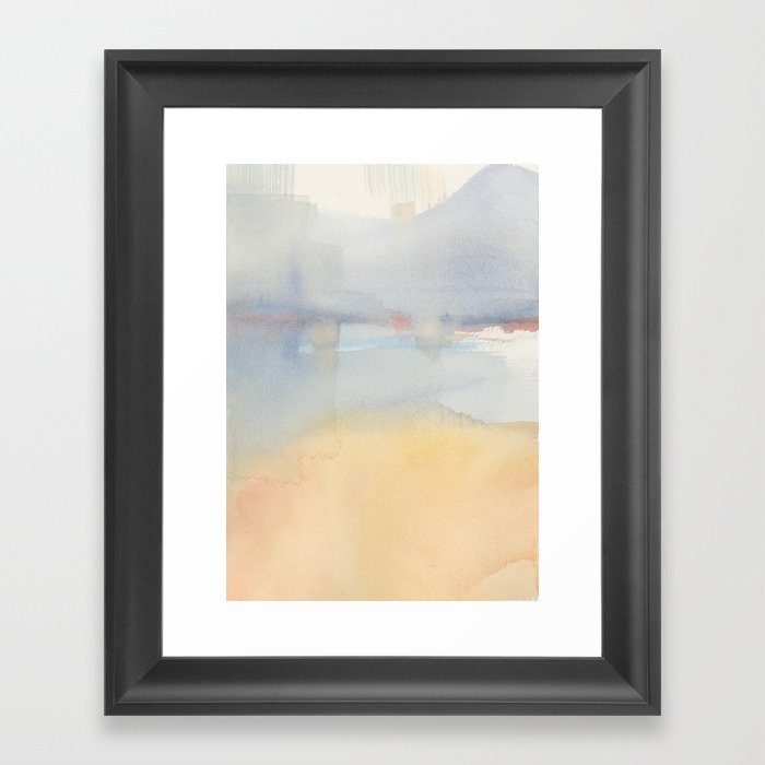In Dreams 020 - Abstract Beach Ocean Watercolor Framed Art Print
