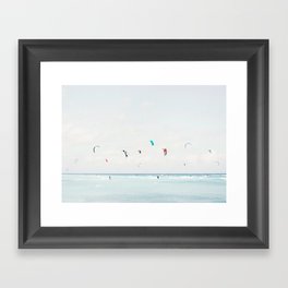 Kite Surfing Framed Art Print
