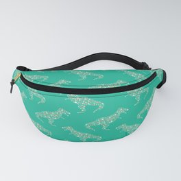 Floral T-Rex in Teal Fanny Pack