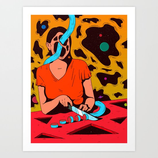 Cosmos chopper Art Print