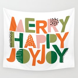 Merry Happy Joy Joy Wall Tapestry