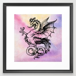 dragon invasion Framed Art Print