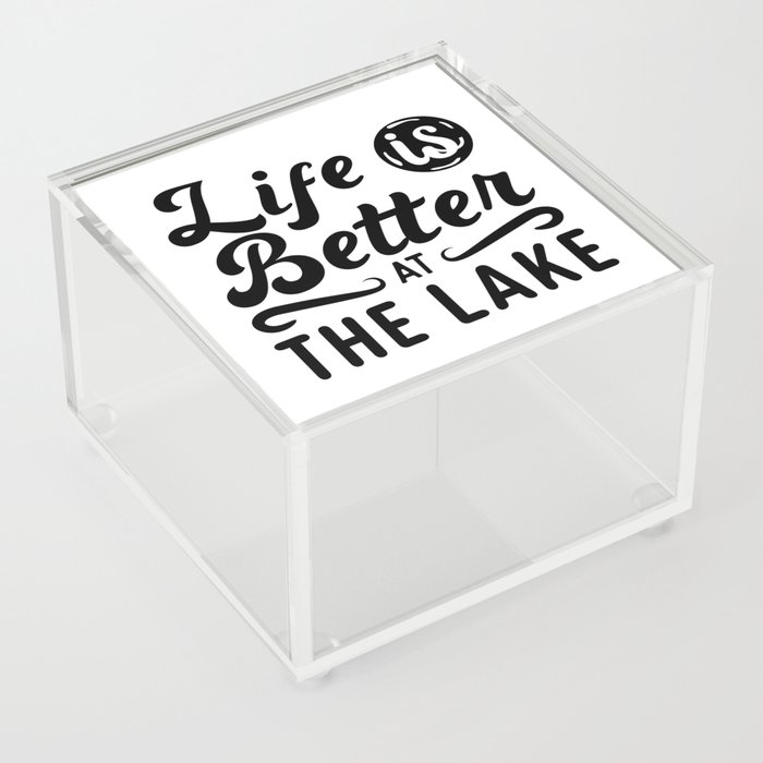 Life Is Better At The Lake Wakeboarding Wakeboard Acrylic Box
