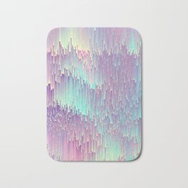 Iridescent Glitches Badematte | Graphicdesign, Color, Curated, Pink, Cafelab, Blue, Abstract, Light, Fashion, Digital 