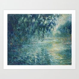 Claude Monet - Morning on the Seine - Impressionism Art Print