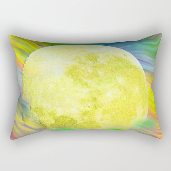 MOON VISIONS AT SEA OIL PAINTING Rectangular Pillow