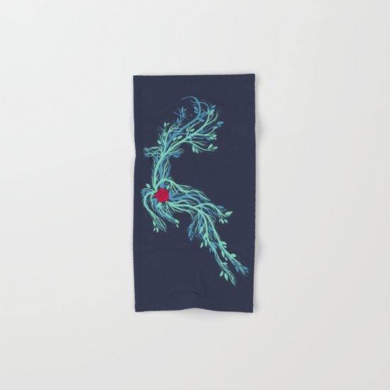 Spirit Vines (Dark Blue) Hand & Bath Towel