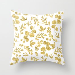 Golden Meadow Throw Pillow