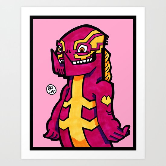 stripezilla Art Print