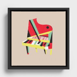 Cubist Piano Framed Canvas