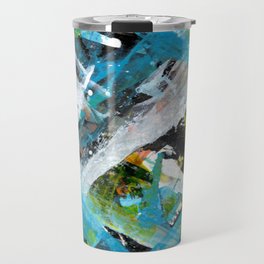 Abstract Aqua Travel Mug