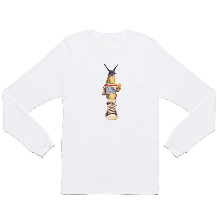 Ice-Cream Slug Transparent Long Sleeve T Shirt