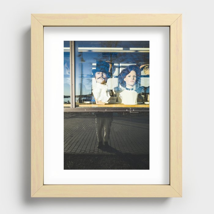 Oslo selfie Recessed Framed Print