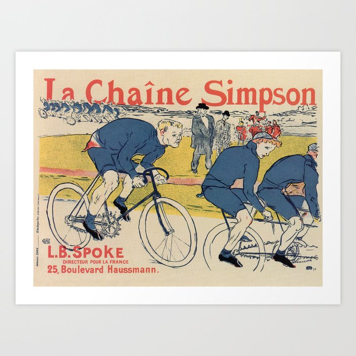  Toulouse-Lautrec vintage cycling ad Art Print