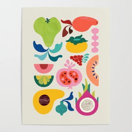 Modern Fruits  Poster