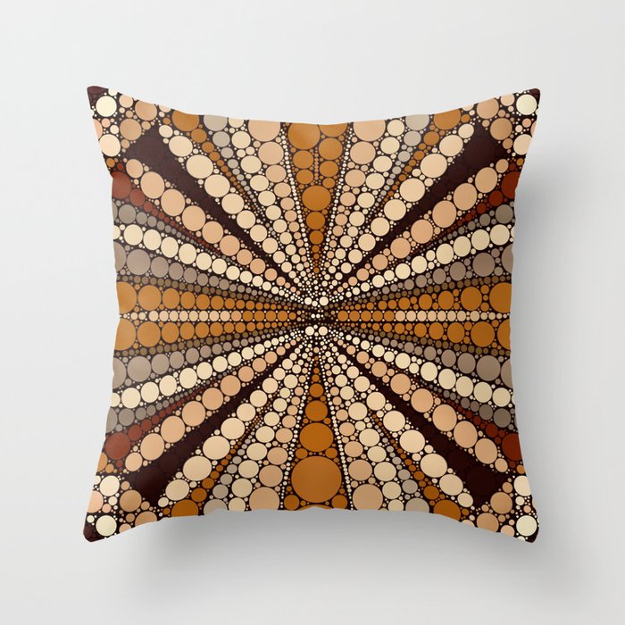imani - abstract pattern of warm brown tones Throw Pillow