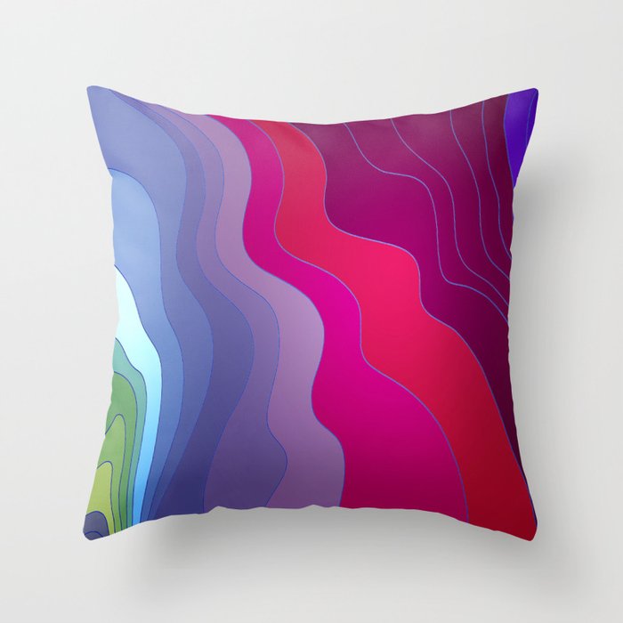BLURRED LINES Throw Pillow