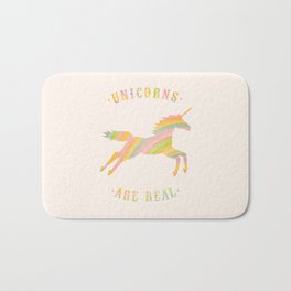 Unicorns Are Real Badematte | Unicorn, Curated, Graphicdesign, Rainbow, Illustration, Child, Watercolor, Children, Fun, Candy 