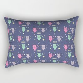 Cute Kitty Cat Hisses(blue) Rectangular Pillow