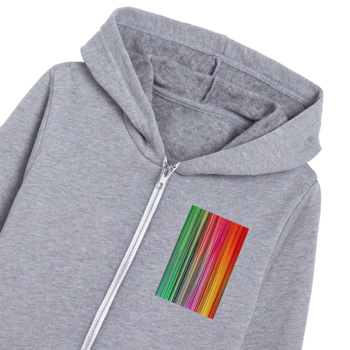 Rainbow Streaks Vertical Kids Zip Hoodie