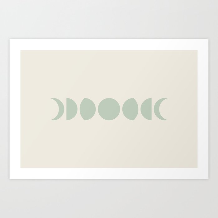 Minimal Moon Phases XI Art Print
