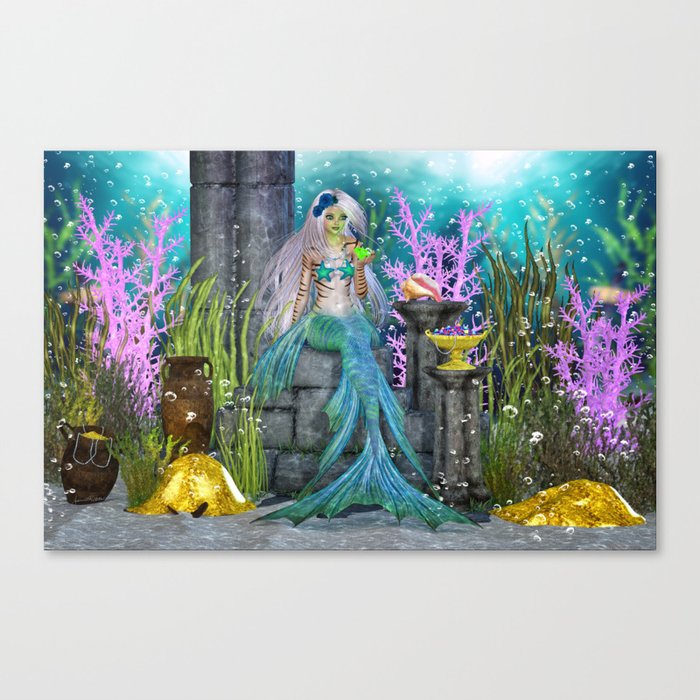 Mermaid Treasure Canvas Print