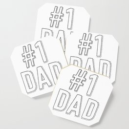 #1 Dad Funny Humor - Father's Day Holiday Special Design Gift Pun Coaster