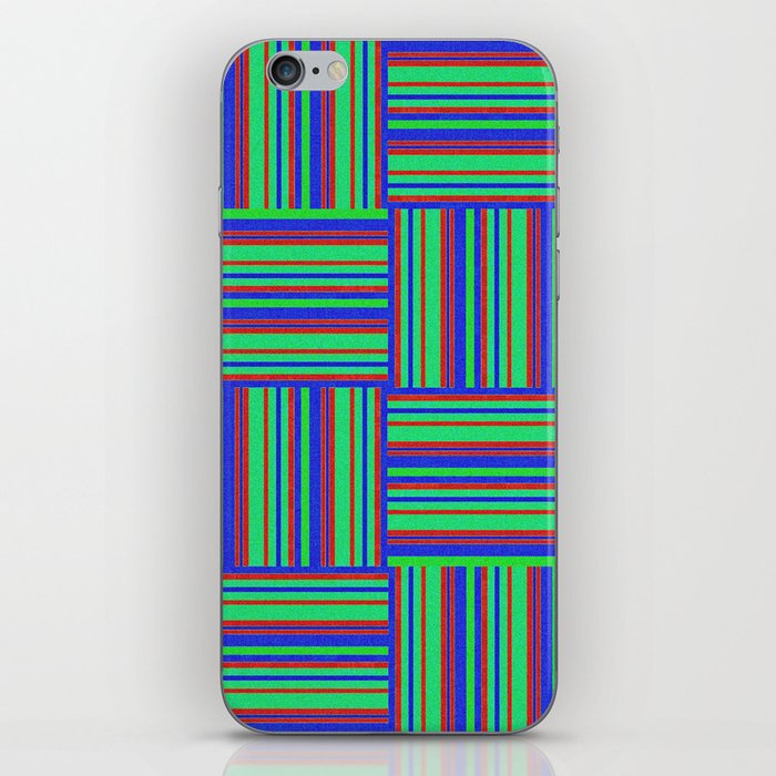 Green Lines iPhone Skin