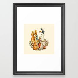 Bedtime Story Animals Framed Art Print