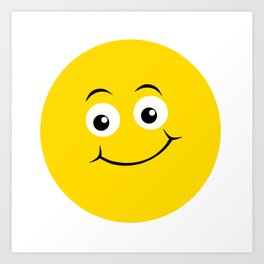 Happy emoji Art Print