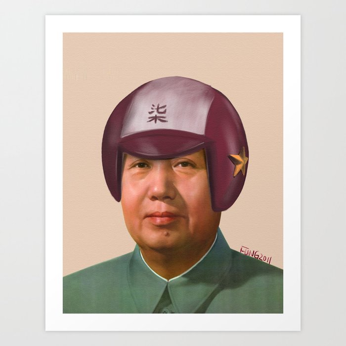 Helmet Mao Art Print