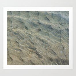 Sand in shallow water Art Print