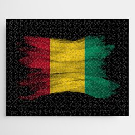 Guinea flag brush stroke, national flag Jigsaw Puzzle
