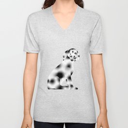 Dalmatian breed puppy dog ​​isolated on digital drawing V Neck T Shirt