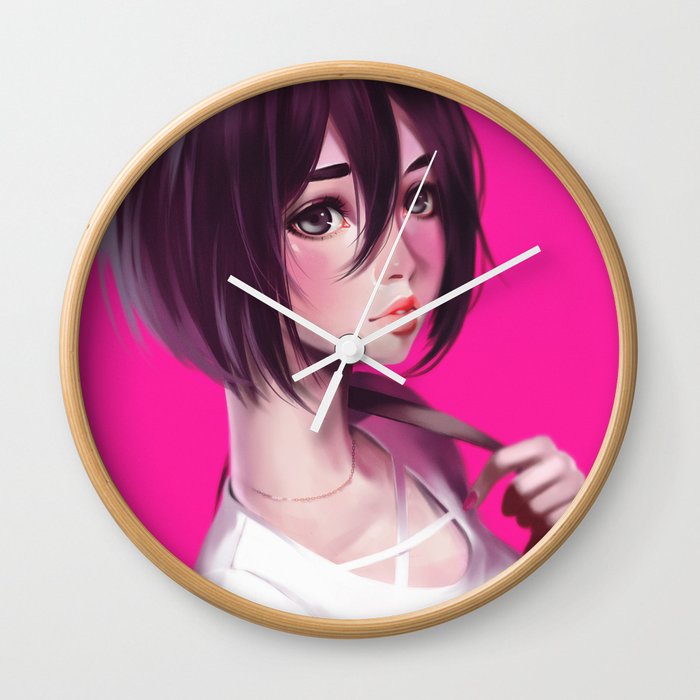 Pink Mikasa Wall Clock