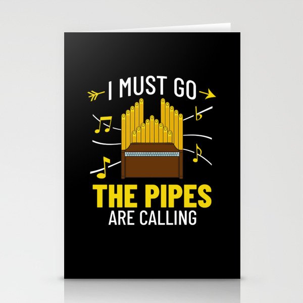 Pipe Organ Piano Organist Instrument Music Stationery Cards